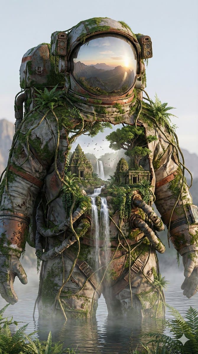 Surreal Nature-Meets-Sci-Fi Astronaut Suit