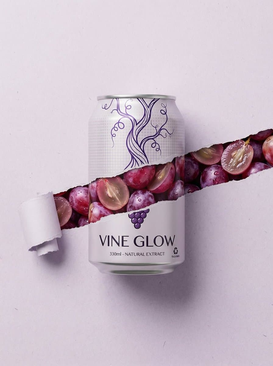 Ripped Paper Effect Beverage Can Mockups