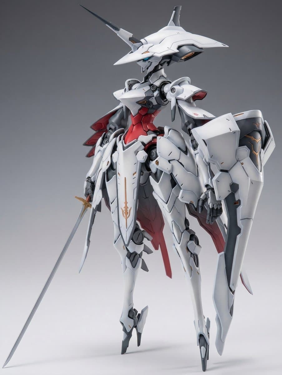 Full Armor Mecha Girl model kit concept prompt