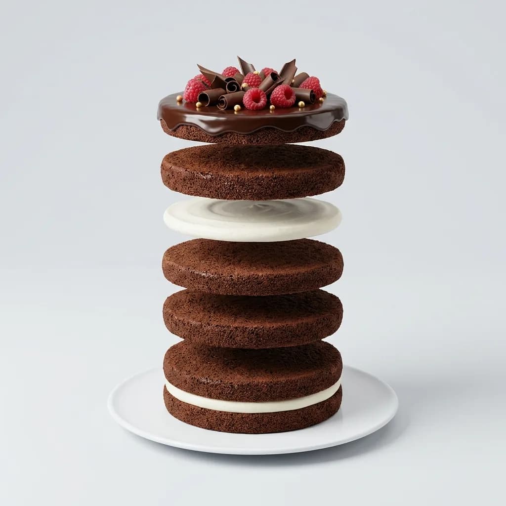Ultra-Realistic Chocolate Cake Food Photography with Motion Prompt