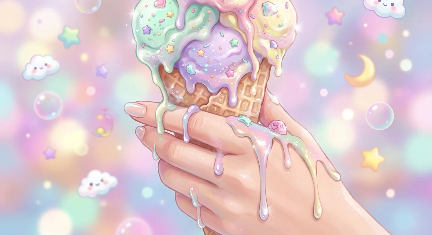 Kawaii Pop Surreal Ice Cream Hand