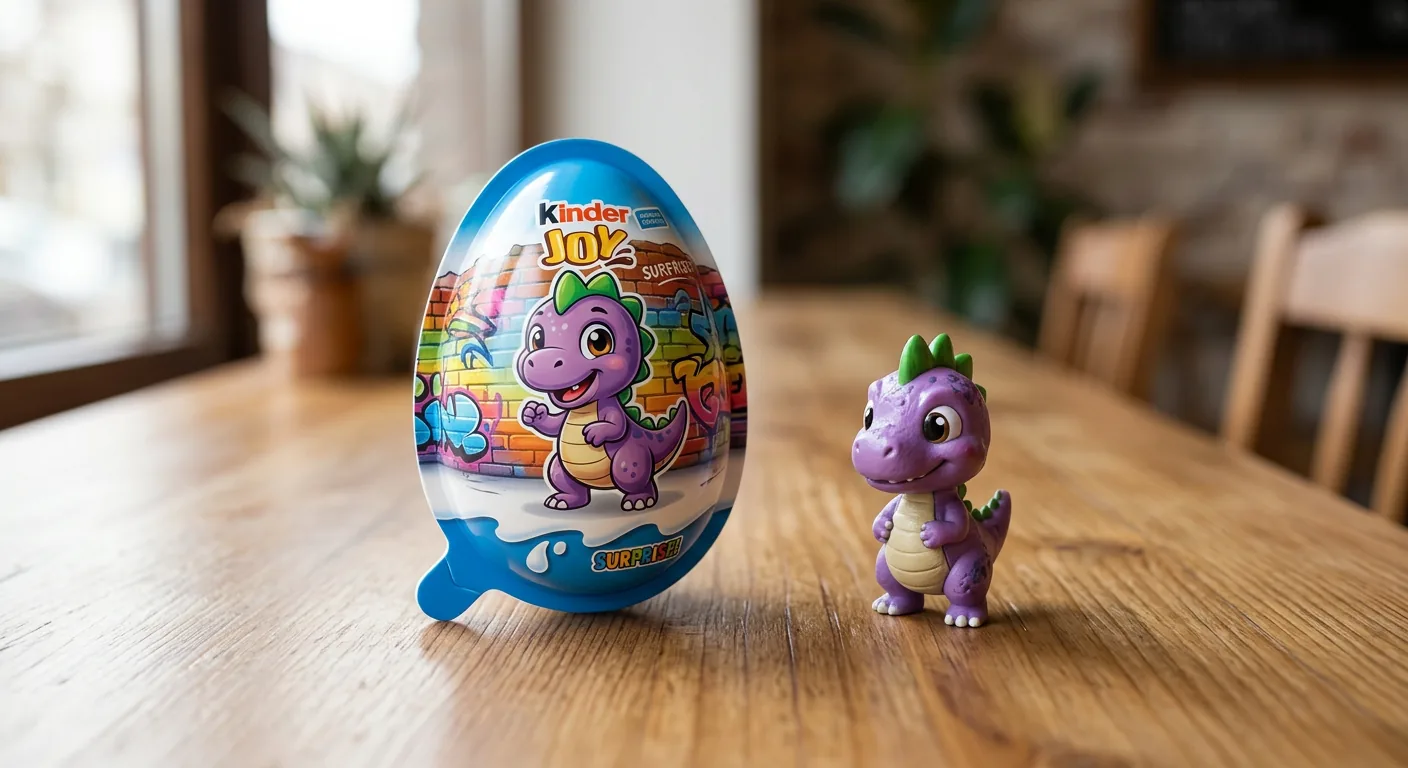 Hyper-realistic Product Photo of Kinder Joy Egg