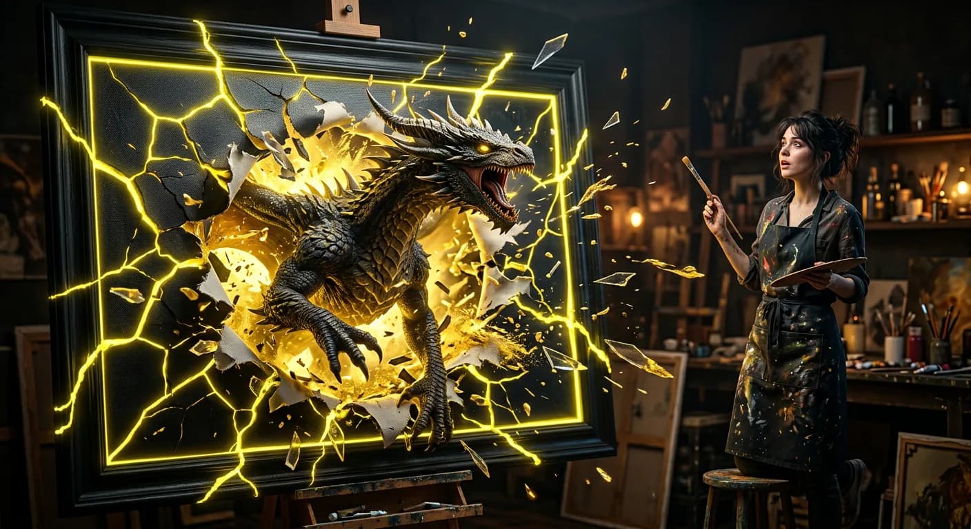 Pikachu Bursting Canvas Art