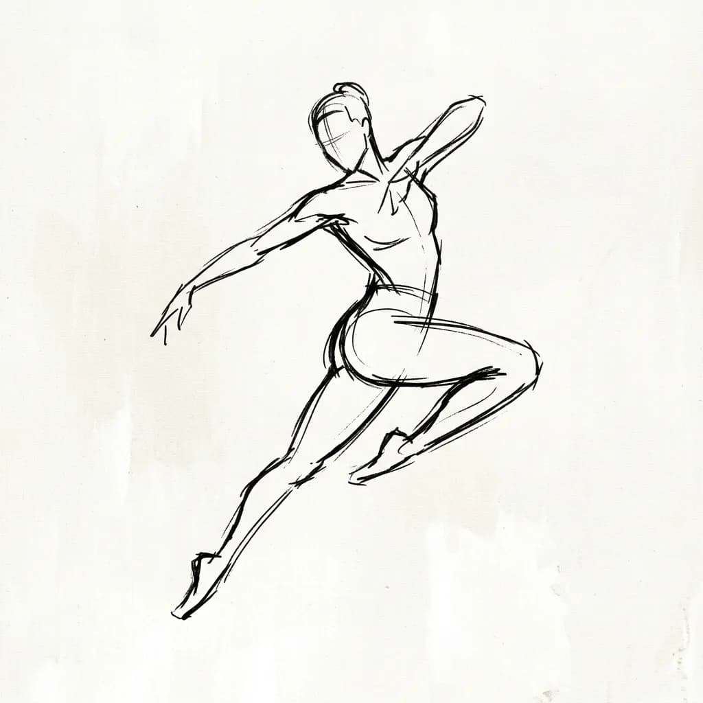 Minimal Ink Gesture Sketch Image Generation Prompt