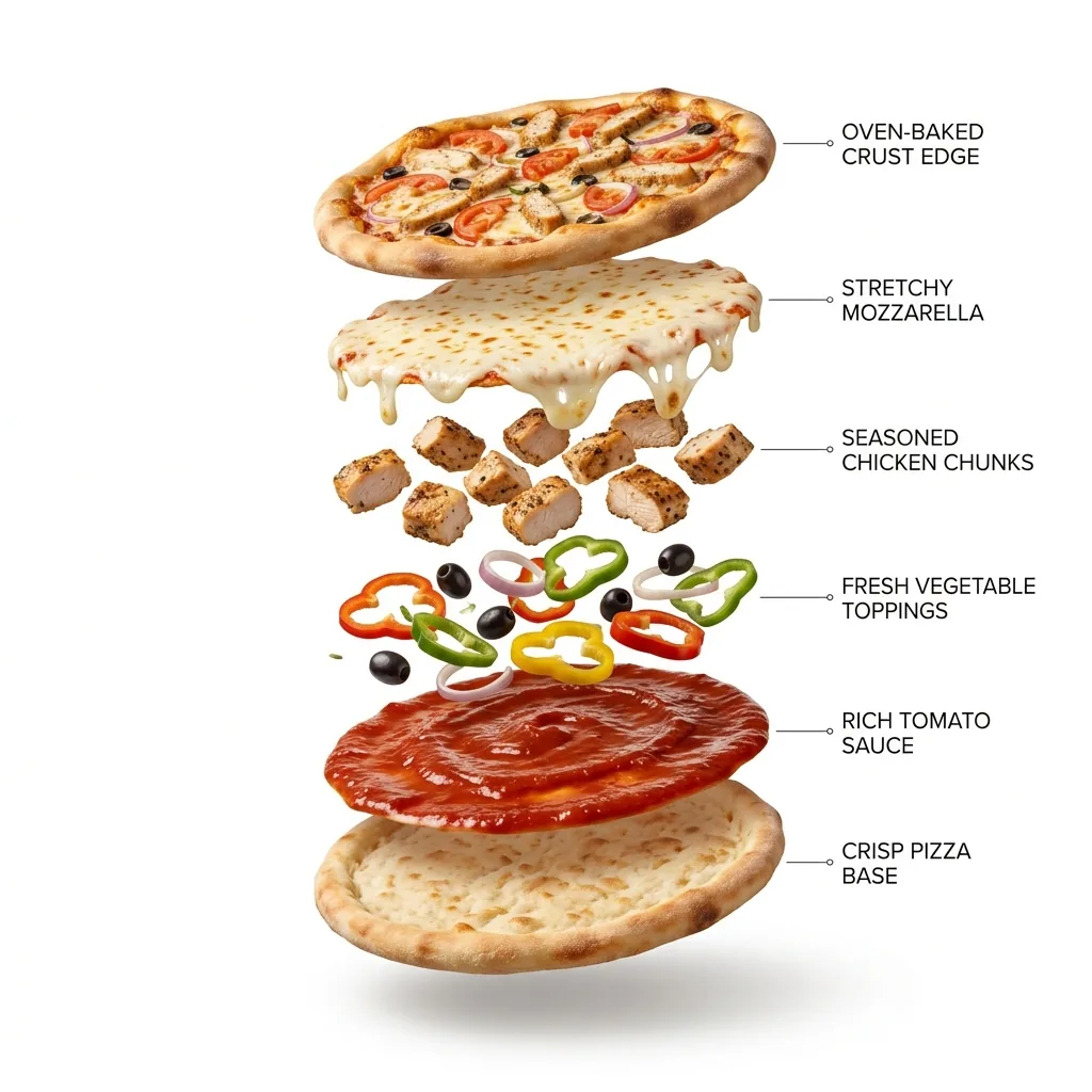Exploded Pizza Infographic Motion Prompt
