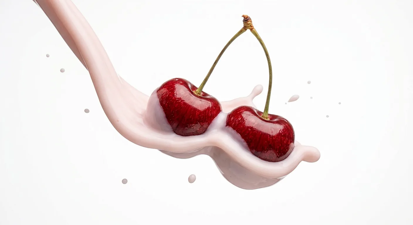 High-Speed Macro Food Photography: Cherries in Yogurt